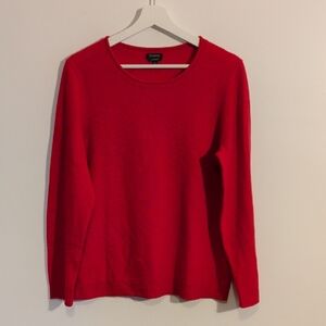 CASHMERE TALBOTS red crewneck sweater - size large